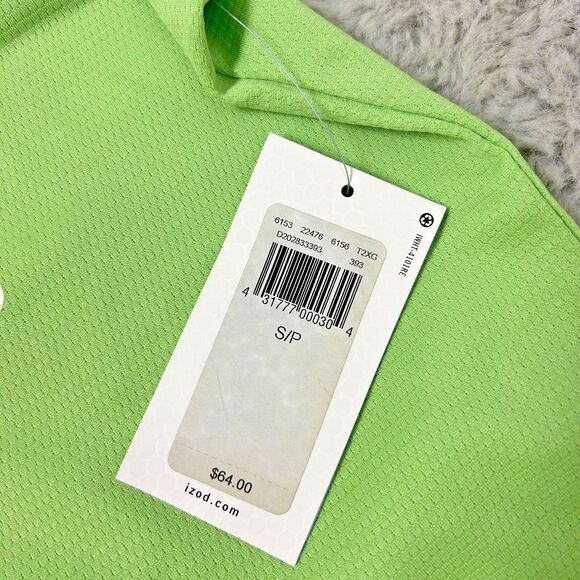 IZOD XFG Cool-FX Golf V-Neck Polo Shirt - Tennis - Celery Green - Women's Sz S/P - Picture 8 of 9